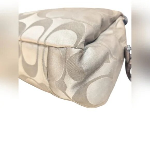 Coach Lexi Signatrue Bronz & Tan Shoulder Bag Purse - Picture 5 of 14